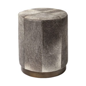 Mercana Hair on Leather Ottoman