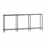 Crestview Two-Tiered Travertine Console Table