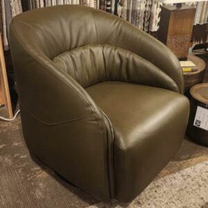 Natuzzi Leather Swivel Chair