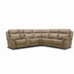 Southern Motion Modular Power Headrest and Zero Gravity Leather Sectional