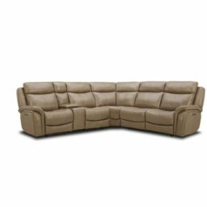Southern Motion Modular Power Headrest and Zero Gravity Leather Sectional