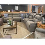 Southern Motion Modular Reclining Sectional with Power Headrest, Power Footrest, Wireless Charging and Extended Recline