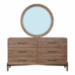 Legends Six Drawer Dresser and Round Mirror