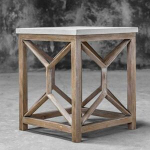 Uttermost Ivory End Table