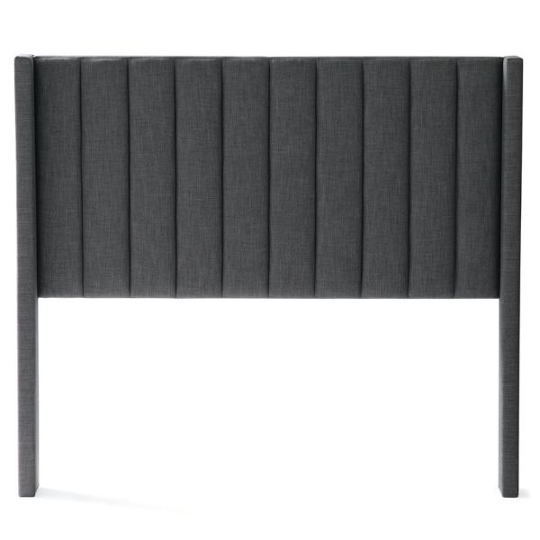 Malouf Queen Charcoal Upholstered Headboard