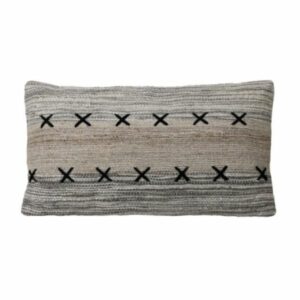 Dovetail Cotton Pillow with decorative Xs