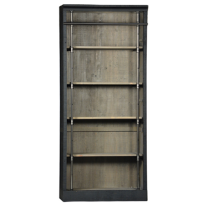 Dovetail Reclaimed Wood and Metal Bookcase