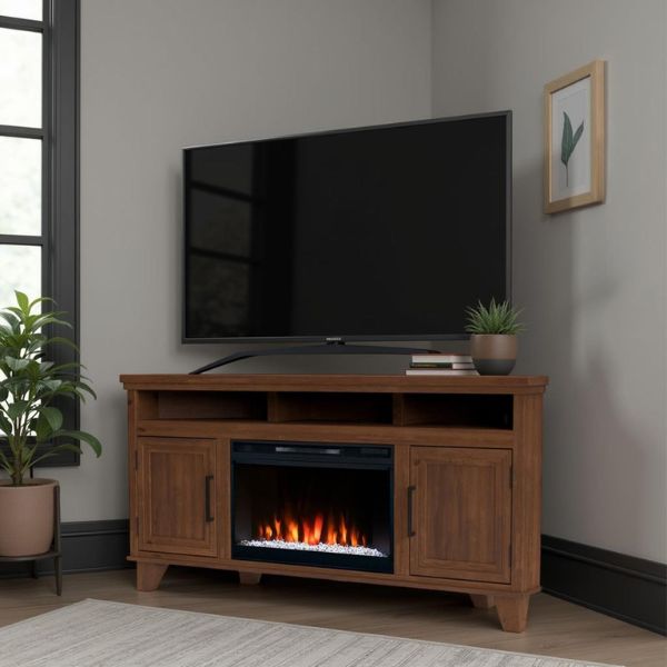 Legends 64” Corner Fireplace Console