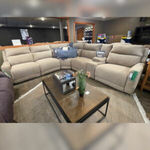 Southern Motion Double Reclining Sectional with Power Headrest, Wireless Charging and Next Level Recline Mode