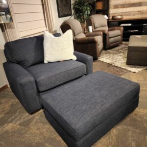 Smith Brothers Chair and ½ and Ottoman and ½