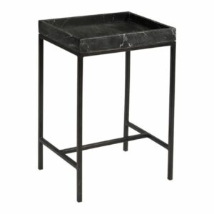 Dovetail Black Marble Accent Table