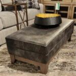 Smith Brothers Leather Cocktail Ottoman