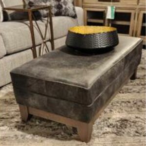 Smith Brothers Leather Cocktail Ottoman