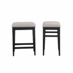 Winners Only Backless Cushioned Ebony Stool