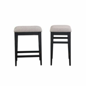 Winners Only Backless Cushioned Ebony Stool