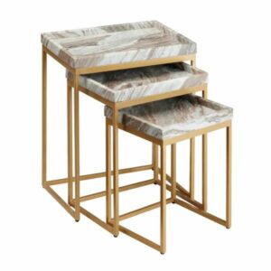 Crestview set of 3 Marble Nesting Tables