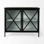 Mercana Two-Door Black Cabinet