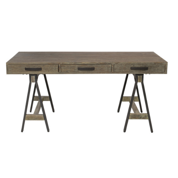 Sawhorse desk with drawers sales