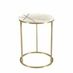 Dovetail Brass and Marble End Table