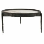 Classic Home Round Travertine Coffee Table