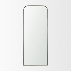 Arched Gunmetal-finished Mirror
