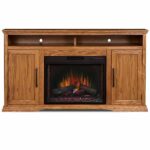 Legends 66” Golden Oak Fireplace Console