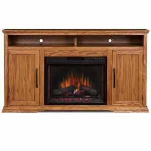 Legends 66” Golden Oak Fireplace Console