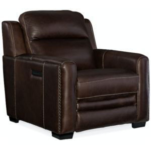Hooker Furniture Leather Recliner with Power Headrest and Lumbar