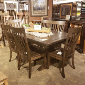 MAVIN Custom Amish Plank Rectangular Table Dining Set