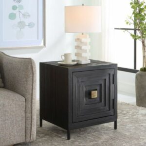 Uttermost One-Door Ebony Cabinet