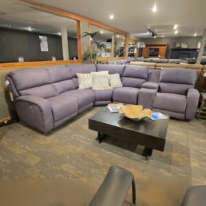 Southern Motion Power Headrest Modular Sectional with Wireless Charging and Hidden Cupholders