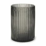 Short Smokey Glass Vase