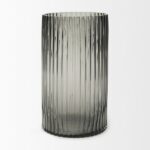 Tall Smokey Glass Vase