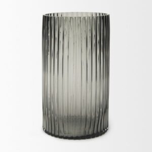 Tall Smokey Glass Vase