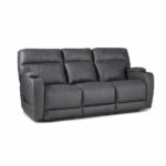 HomeStretch Triple Power Reclining Sofa with Lumbar and Wired Remote