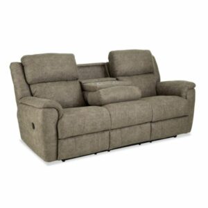 HomeStretch Double Reclining Sofa with Drop-Down Console